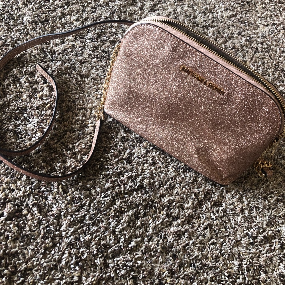 Sparkly pink Michael kors satchel
